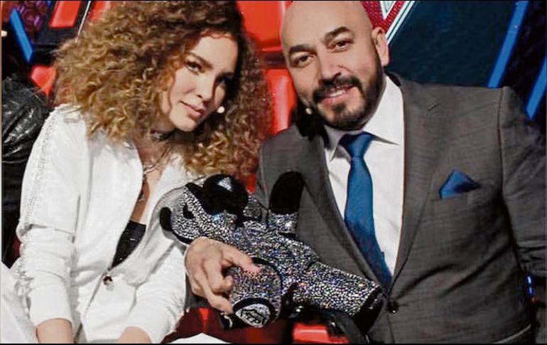 Belinda y Lupillo Rivera, cuando eran compañeros en “La Voz”. ESPECIAL