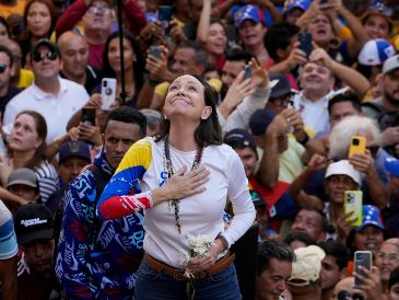 Machado ha demostrado que las herramientas de la democracia son también las de la paz, subrayó el comité del Premio Nobel. AP/A. Cubillos