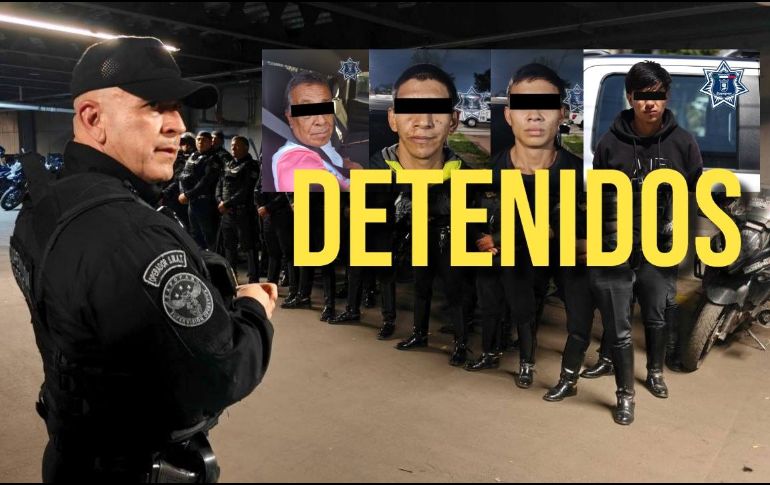 Policía de Zapopan destaca estas cinco detenciones de entre sus múltiples acciones realizadas la semana pasada. ESPECIAL / Policía de Zapopan