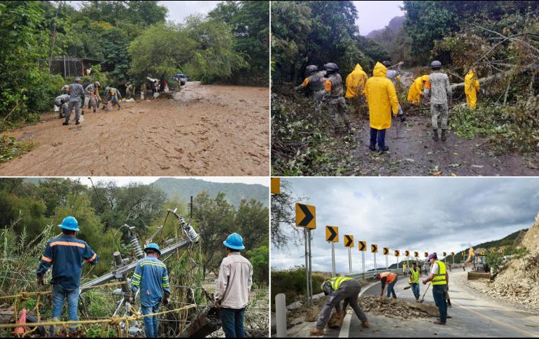 SICT reportó 1.056 kilómetros de la red carretera federal con afectaciones. EFE