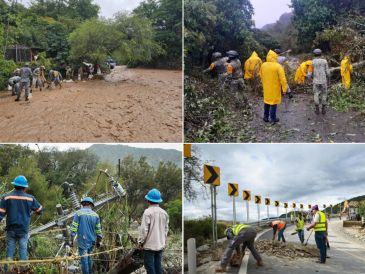 SICT reportó 1.056 kilómetros de la red carretera federal con afectaciones. EFE