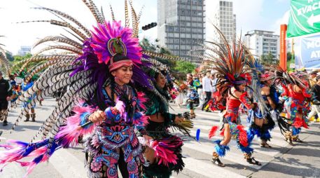 Cada 13 de octubre, las y los danzantes se congregan en el Centro de Zapopan para agradecer y festejar el éxito de la Romería. EL INFORMADOR/J. Acosta