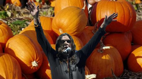 Así luce el mural de calabazas que armaron para Ozzy Osbourne. AFP / EFE / ARCHIVO