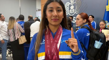 Se integró al equipo de atletismo en el 2023 y, desde entonces, Andrea Gómez comenzó a sobresalir hasta convertirse en una deportista ganadora. EL INFORMADOR / A. García