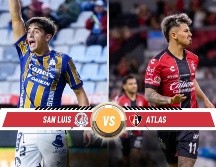 San Luis busca volver a ganar, mientras que Atlas pretende mantener su buen momento para acercarse a la zona de clasificación. ESPECIAL / IMAGO7 y CANVA