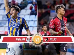 San Luis busca volver a ganar, mientras que Atlas pretende mantener su buen momento para acercarse a la zona de clasificación. ESPECIAL / IMAGO7 y CANVA