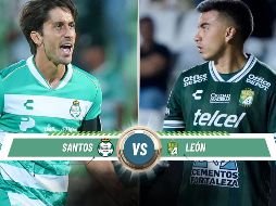 Santos y León disputarán el primer partido de los seis que presentará la Liga MX en cartelera este sábado. ESPECIAL / IMAGO7 y CANVA