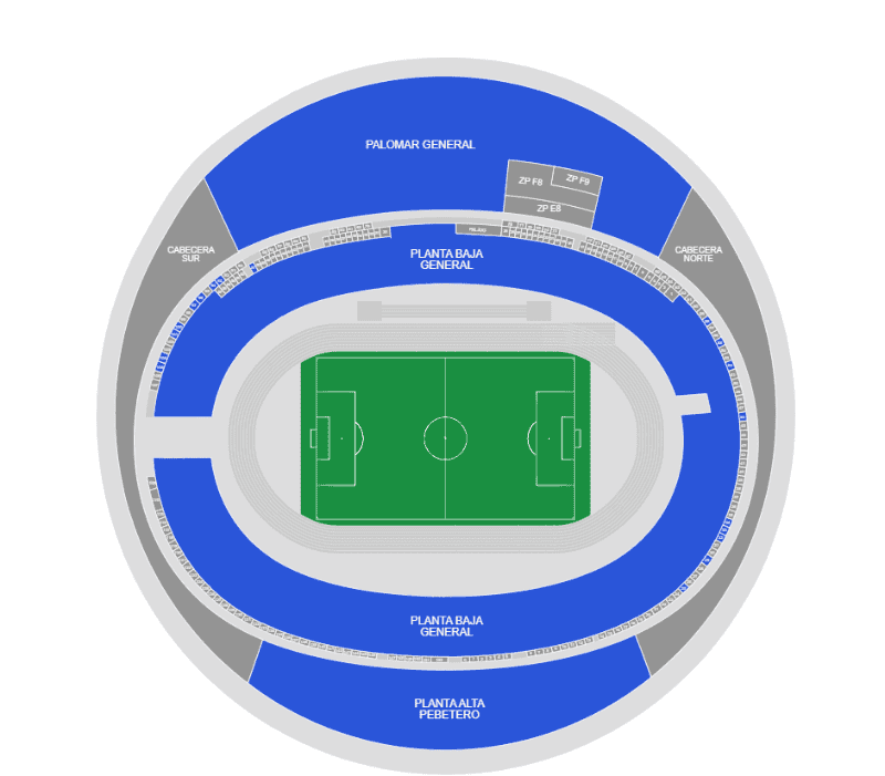  Localidades dentro del Estadio Olímpico Universitario. ESPECIAL / Ticketmaster