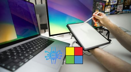 Microsoft está animando a las personas a hablar con sus laptops mientras lanza nuevas actualizaciones de IA para Windows 11 e impulsa a los usuarios a dejar al Windows 10. ESPECIAL / CANVA