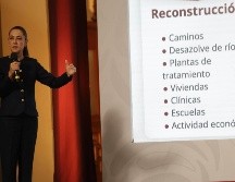 Sheinbaum reconoció que todavía hay comunidades que no tienen paso terrestre. SUN / F. RODRÍGUEZ
