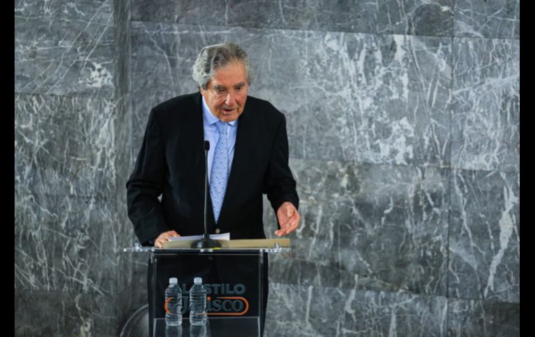 Carlos Álvarez Bermejillo, durante su discurso compartió que buscar el equilibrio en el trabajo, en la familia y en la empresa ha sido fundamental para lograr sus metas. EL INFORMADOR/ J. Acosta