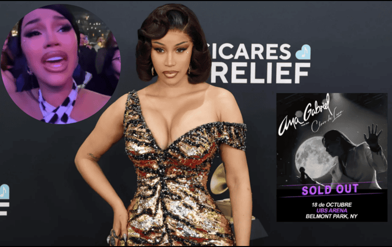 Cardi B sorprende en concierto de Ana Gabriel. EFE / ARCHIVO / ESPECIAL / IG / @anagabrieloficial / @iamcardib