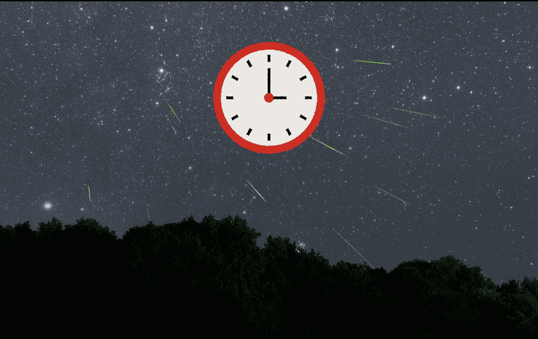 La lluvia de estrellas Oriónidas tendrá su momento de máxima actividad entre hoy 22 de octubre. ESPECIAL / CANVA