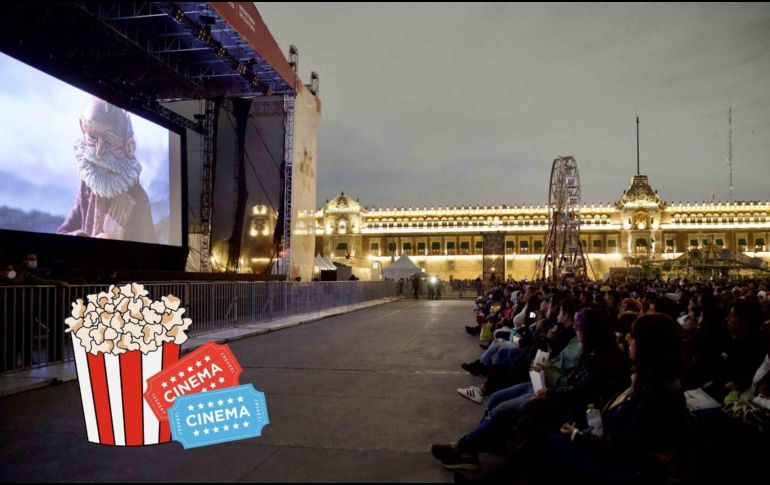 Los amantes del cine podrán disfrutar de funciones gratuitas en el Zócalo, gracias a la Secretaría de Cultura. SUN/ARCHIVO/ESPECIAL