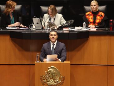 Comparece el secretario Omar García Harfuch en el Senado, en el marco de la glosa del Primer Informe de Gobierno de la Presidenta Claudia Sheinbaum. CORTESÍA