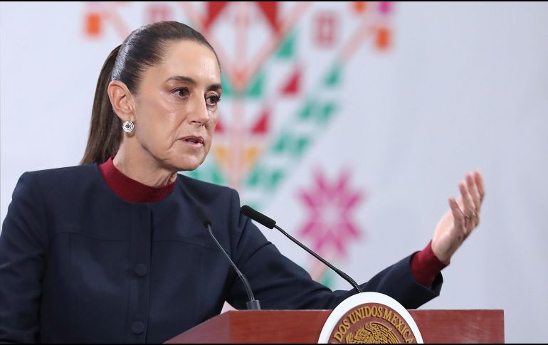 Al ser cuestionada sobre el tema, Sheinbaum reafirmó que México actuará siempre conforme al derecho internacional y la defensa de su soberanía. EFE/M. Guzmán