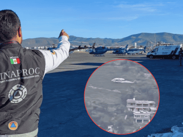 El hecho ocurrió la noche del martes 21 de octubre, cuando el helicóptero que trasladaba víveres a la zona Otomí-Tepehua del estado de Hidalgo realizaba maniobras para aterrizar. ESPECIAL/Coordinación Nacional de Protección Civil