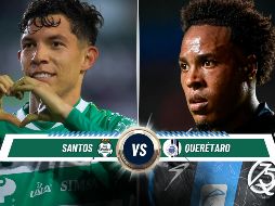 El duelo entre Santos y Querétaro se jugará este domingo como parte de la Jornada 15 del Apertura 2025. ESPECIAL / IMAGO7 y CANVA