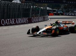 Lando Norris dio un golpe sobre la mesa este sábado durante la calificación del Gran Premio de México. EFE/ J. Méndez.