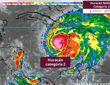 Melissa podría descargar un total de 38 a 63 centímetros de lluvia (15 a 25 pulgadas) en partes del sur de la Española y Jamaica en los próximos días. ESPECIAL/X/ @conagua_clima