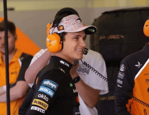 Lando Norris recibió un sonoro abucheo cuando salió en las pantallas instaladas en el circuito del Hermanos Rodríguez. EFE/ I. ESQUIVEL