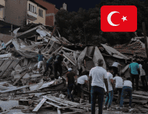 Al menos tres edificios desocupados y una tienda de dos pisos colapsaron en Sindirgi, informó el ministro del Interior, Ali Yerlikaya. X / @SkyAlertMx