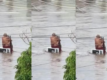 Durante el desastre en Veracruz, se difundieron videos de Doña Elo y Don Hilario, un matrimonio de adultos mayores que permaneció unido frente a la crisis. ESPECIAL