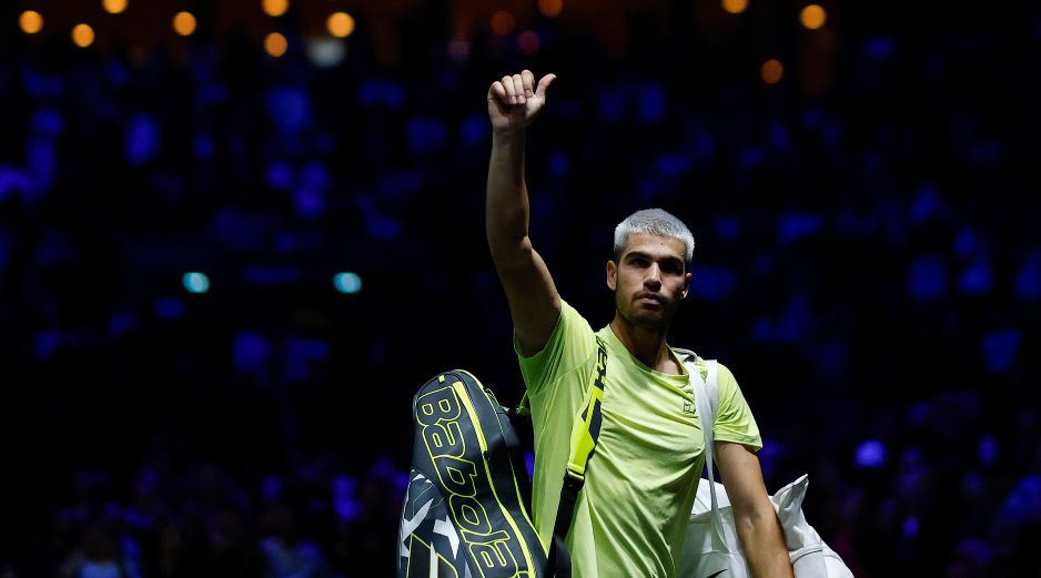 Alcaraz vio terminada su racha de 17 triunfos consecutivos en Masters 1000. EFE/Y. Valat