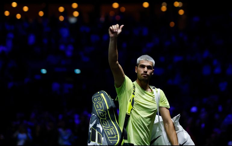 Alcaraz vio terminada su racha de 17 triunfos consecutivos en Masters 1000. EFE/Y. Valat