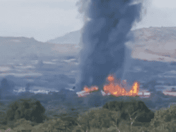 Una fuerte movilización se generó esta mañana en el municipio de Tepetitlán, Hidalgo, luego del descarrilamiento y explosión de un tren. ESPECIAL