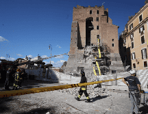 La Torre dei Conti, actualmente reducida a un tercio de su altura original, es un ejemplo de las casas-torre medievales de Roma. EFE/M. Percossi
