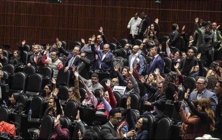 Con 358 votos a favor y 133 en contra se aprobó en lo general el proyecto de Ley de Egresos en la Cámara de Diputados. SUN/G. Pano