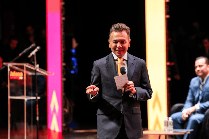 &nbsp;El gobernador de Jalisco, Pablo Lemus Navarro, durante su intervención en la inauguración del Congreso Jalisco Academy. EL INFORMADOR / A. Navarro&nbsp;