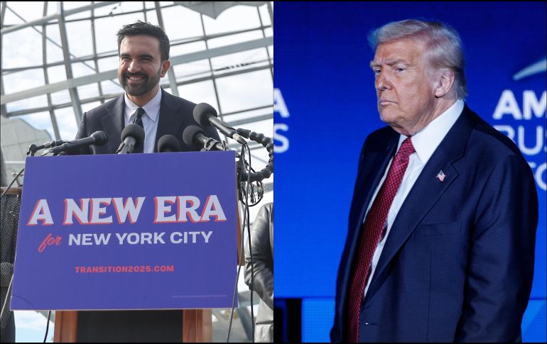 Trump fue el orador destacado del primer día del ABF este miércoles y dedicó parte de su discurso a reaccionar a la victoria de Zohran Mamdani en Nueva York. AP / HEATHER KHALIFA / EFE / EPA / CRISTOBAL HERRERA-ULASHKEVICH