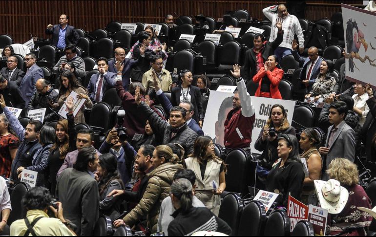 Pese al ambiente de confrontación, Morena y sus aliados cuentan con los votos necesarios para aprobar el dictamen sin modificaciones de fondo. SUN/G. Pano
