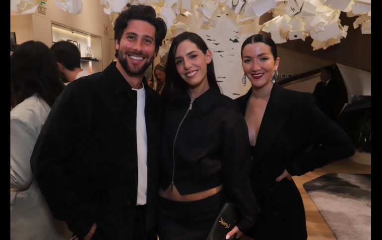 Diego Klein, Camila Valero y Eréndira Ibarra. GENTE BIEN JALISCO / C. Jimeno