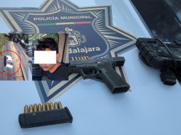 La persecución comenzó en los Arcos del Milenio y culminó en calles de la colonia Jardines del Bosque. ESPECIAL / X: @PoliciaGDL