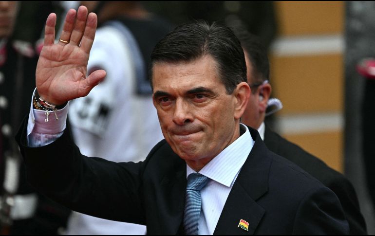 Rodrigo paz, de 58 años e hijo del expresidente Jaime Paz, fue recibido entre aplausos en el palacio legislativo boliviano en La Paz, por los asambleístas y las delegaciones internacionales. AFP / A. Raldes