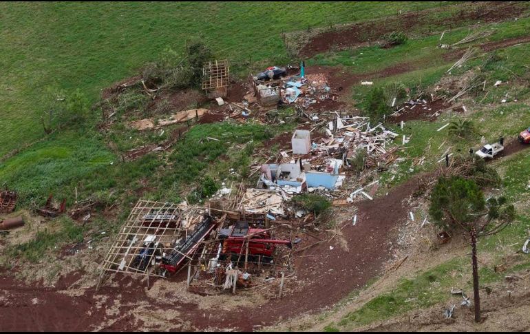 Expertos vincularon este evento extremo registrado en Brasil con el calentamiento del planeta. ESPECIAL / Gobierno del estado de Paraná