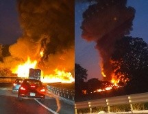 Debido al siniestro, ocurrido en el municipio de Ixtapaluca, la circulación permanece cerrada en ambos sentidos. ESPECIAL.