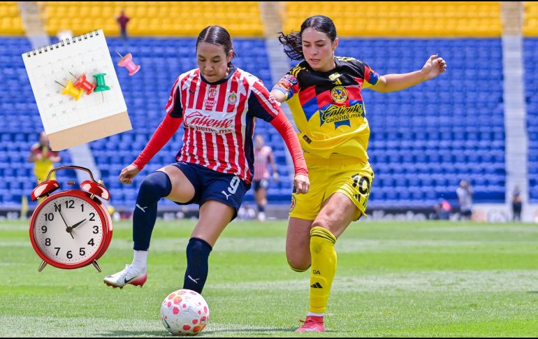 El Guadalajara y las Águilas tienen una cita más en la Liguilla del futbol femenil mexicano. ESPECIAL / IMAGO7 y CANVA
