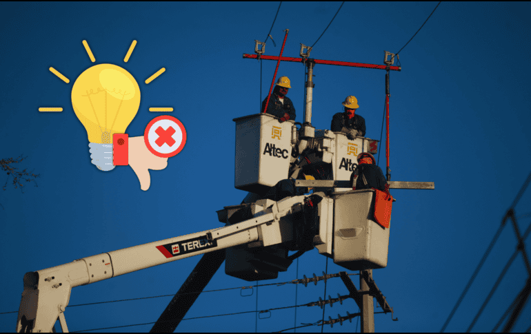 “A las 06:00 horas se ha restablecido al 74.5% de los afectados”, reportó la CFE. EL INFORMADOR / ARCHIVO