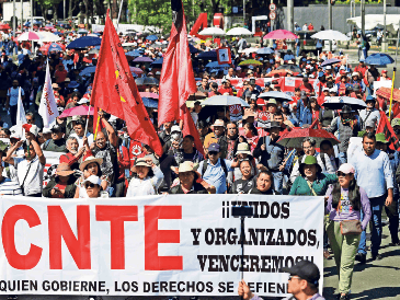 La CNTE convoca a un paro nacional de 48 horas debido a que siguen sin obtener resolución a sus exigencias, varios estados se unen. SUN/C. Mejía
