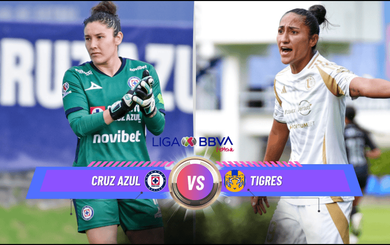 Tigres visitará al sorprendente Cruz Azul en un duelo de expectativas en la semifinal del torneo Apertura 2025. ESPECIAL / IMAGO7 y CANVA