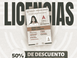 En el Estado de Morelos puedes sacar tu licencia de conducir permanente con un jugoso descuento de 50%. FACEBOOK / GOBIERNO DEL ESTADO DE MORELOS