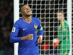 Kylian Mbappé marcó un doblete en el encuentro y se pone a dos tantos de igualar a Olivier Giroud como el máximo anotador de su Selección. EFE/C. Petit
