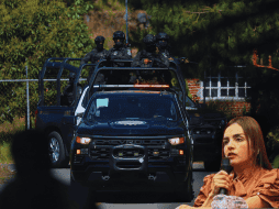 Grecia Quiroz, viuda de Carlos Manzo, señaló que aceptó el reforzamiento de su seguridad pensando en sus hijos. EFE / SUN / ARCHIVO