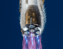 La primera etapa está diseñada para un mínimo de 25 vuelos según Blue Origin y su reutilización permitirá reducir costes y residuos. EFE/ X/@JeffBezosEsta