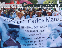 Cientos de manifestantes marchan sobre Paseo de la Reforma, al grito de 