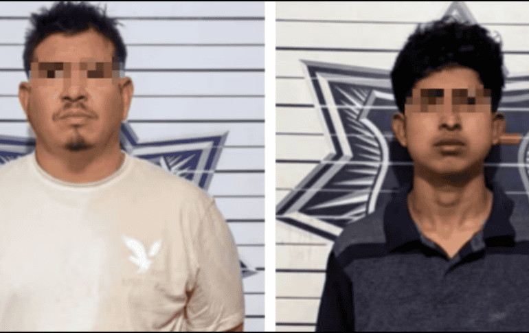 Los detenidos serían integrantes del grupo delictivo Cártel Nueva Generación (CNG). Se trata de Marcos Josué “N” y Ángel Roberto “N”, alias “El Flaco”. ESPECIAL